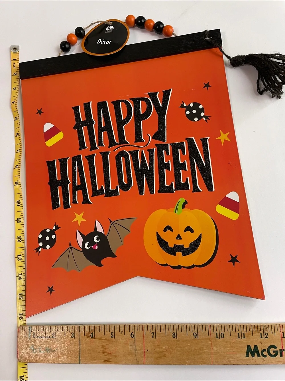Halloween Door Banner and Decorations Set - Purple & Orange
